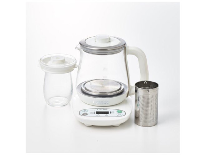 LUCTUS、お茶淹れや湯せん調理ができる電気ケトル「クックケトル