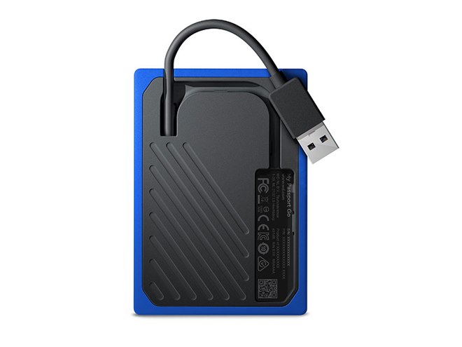 WD、ケーブルを内蔵したポータブルSSD「WD My Passport Go