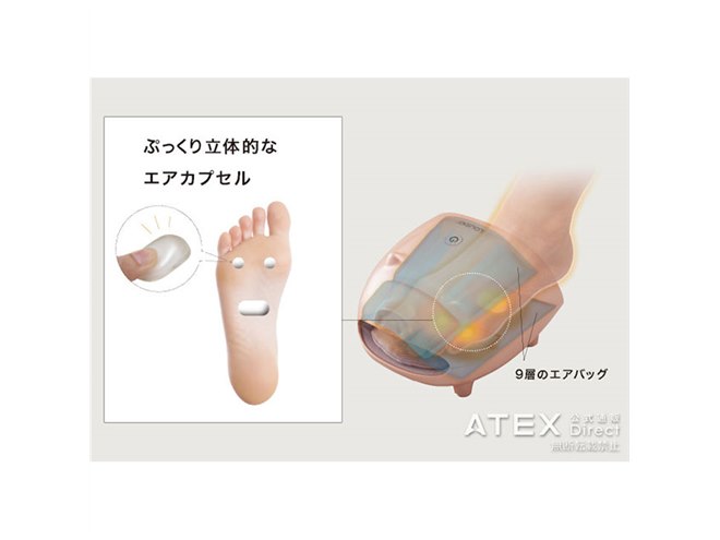 アテックス、スイッチを押すと「ブー」と鳴く「フットケア
