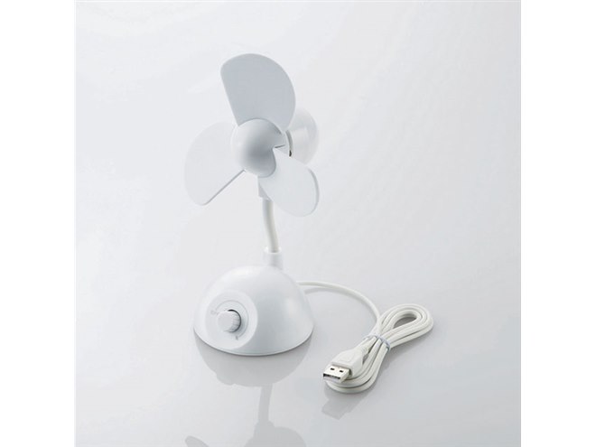 【未開封】【2個セット】エレコム USB扇風機 FAN-U195WH USB扇風機“flowflowflow”（充電式クリップタイプ） - FAN-U195WH