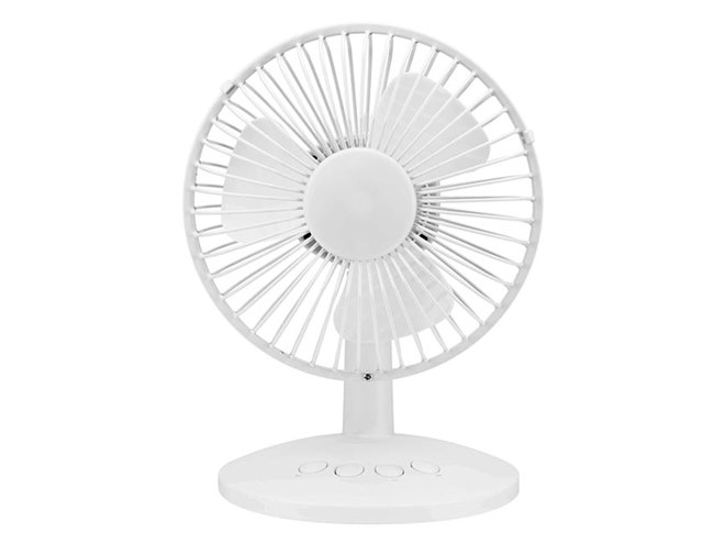 グリーンハウス、風速5.3→5.5m/sに強化したUSB首振り扇風機「GH