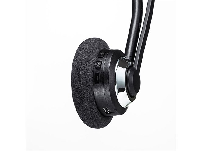 サンワ、長時間通話も快適なBluetoothヘッドセット「MM-BTMH39BK