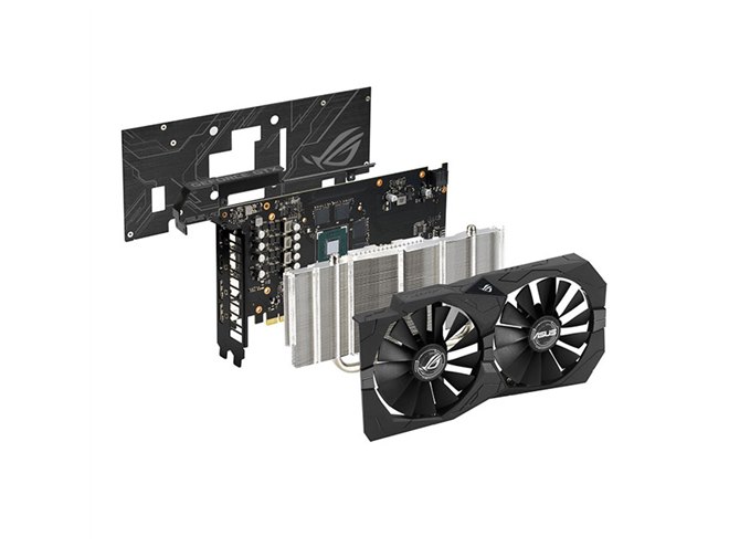 ASUS、ウイングブレードファンを採用した「ROG-STRIX-GTX1650-O4G