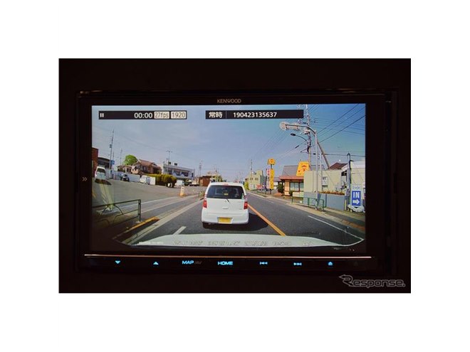 ケンウッド、彩速ナビ連携型2カメラドラレコ発売へ フルHDで前後同時