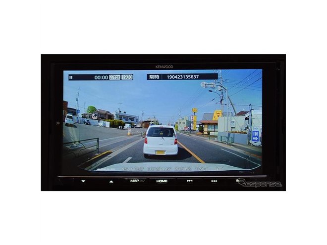 ケンウッド、彩速ナビ連携型2カメラドラレコ発売へ フルHDで前後同時
