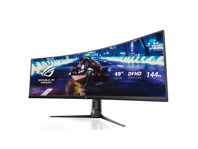 ASUS ディスプレイゲーミングモニター本体 未使用 ASUS、DisplayHDR 400準拠の49型曲面ゲーミング液晶「ROG Strix XG49VQ