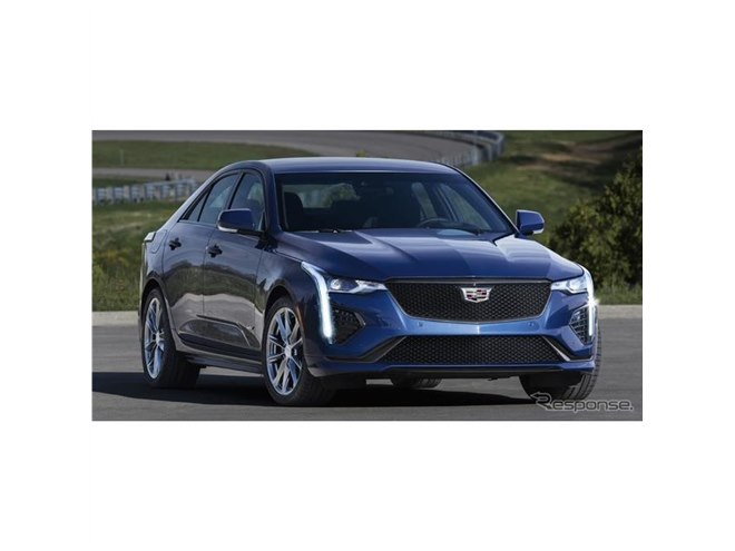 キャデラック CT4-V 発表… 3シリーズ 対抗の高性能仕様が先行デビュー