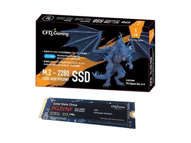 CFD、リード最大5000MB/sのSSD「PG3VNF」を7月上旬より発売 - 価格.com