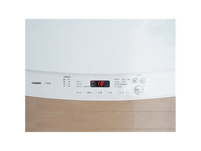 ツインバード、“10分洗濯”対応の快速モードを搭載した洗濯機「WM-EC70W