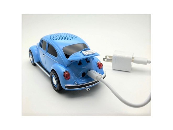 VWオールドビートル型Bluetoothスピーカー2色、各色1000台限定で