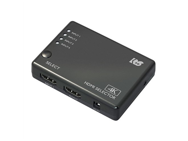 ラトック、4K60Hzに対応したエントリークラスのHDMI切替器「RS-HDSW41