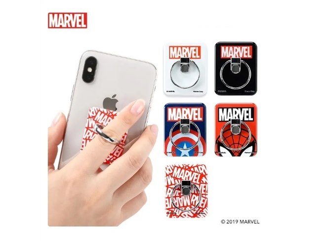 Hamee、MARVELヒーローやロゴをデザインしたスマホリング - 価格.com