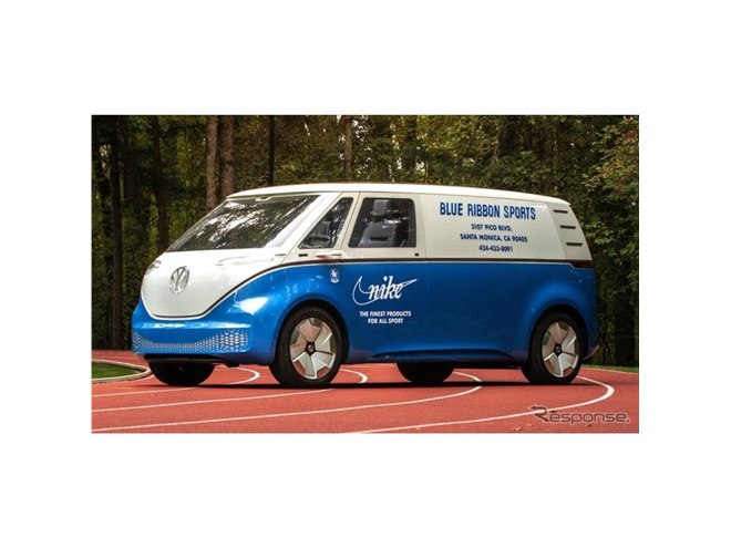 VWの次世代EVコンセプトに「ナイキ」仕様…50年前の創業時の移動販売車