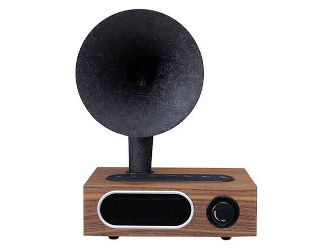 SANSUI、アサガオホーンデザインのBluetooth対応ラジオスピーカー「MSR