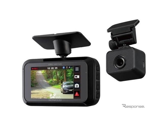 スモークガラスでも記録、ケンウッドの2カメラドラレコ『DRV-MR745