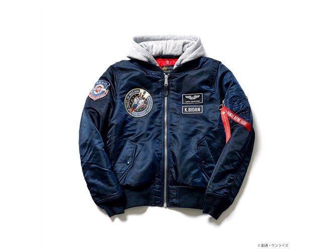 ガンダム　百式　クワトロ　バジーナ　MA-1 フライトジャケット STRICT-G × ALPHA INDUSTRIES MA-1 NATUS 『機動戦士Ζガンダム