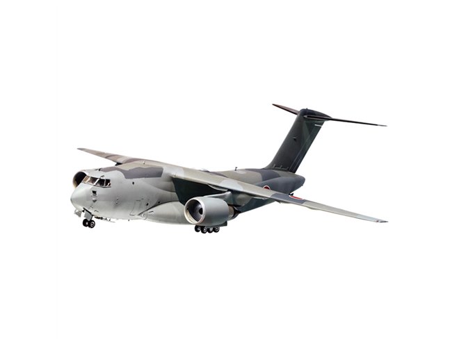実機取材から生まれた「航空自衛隊 C-2輸送機」1/144模型、飛行/着陸の