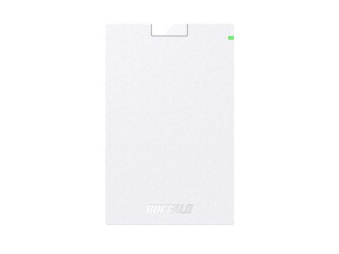 BUFFALO USB3.2(Gen1)対応ポータブルHDD Type-Cケーブル付 1TB ホワイト HD-PGAC1U3-WA バッファロー、USB Type-C接続に対応したポータブルHDD「HD-PGAC
