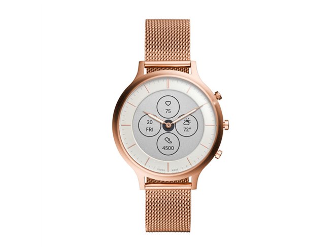FOSSIL、アナログ腕時計と省電力ディスプレイをあわせた「ハイブリッド