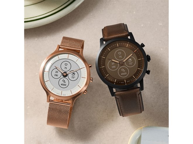 FOSSIL、アナログ腕時計と省電力ディスプレイをあわせた「ハイブリッド 