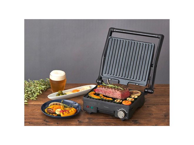 キッチン家電 DOSHISHA CORPORATION HPU-132(IV) Amazon | ドウシシャ プレスグリルメーカー ホットプレート 2枚