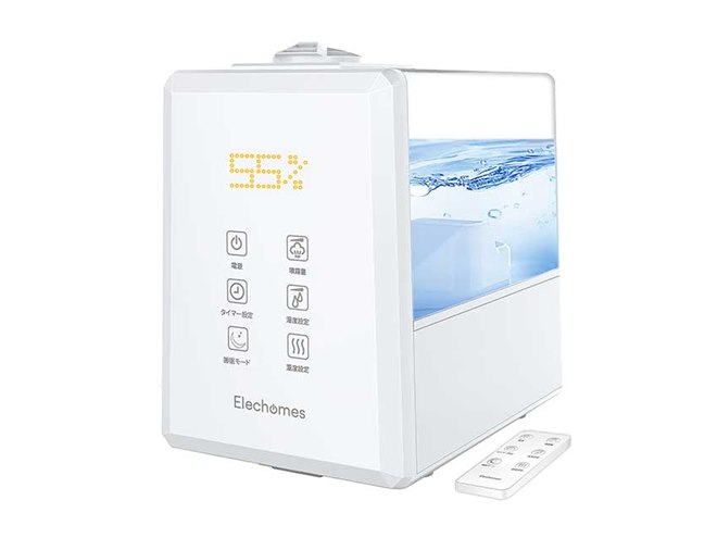 Elechomes、6Lの大容量タンクを搭載したハイブリッド加湿器「JC5502