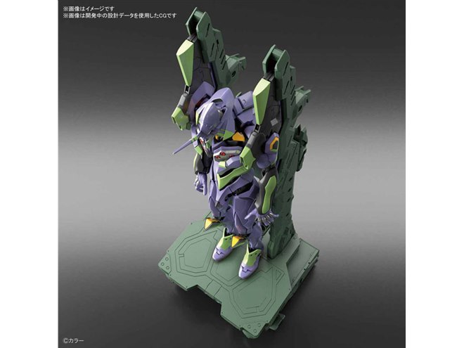 バンダイ、「RG エヴァンゲリオン初号機」と「輸送台」のプラモ