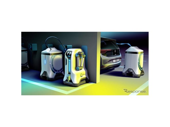 VWが移動式の充電ロボット開発、完全自動でEVなどを充電 - 価格.com