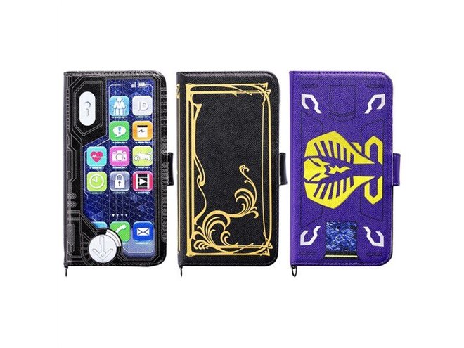 装飾的ライターケースとスマホケースセット バンダイ、「仮面ライダーセットアップモバイルアイテム2020」5種の