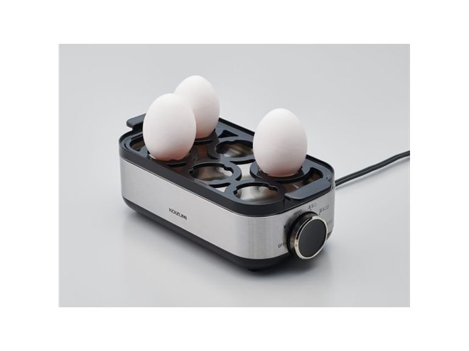 コイズミ、固ゆで/半熟/温泉たまごを自動調理する「エッグスチーマー