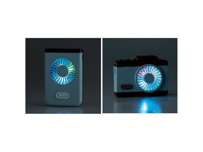 レトロなカメラがモチーフの「LEDハンズフリーカメラファン」など3種