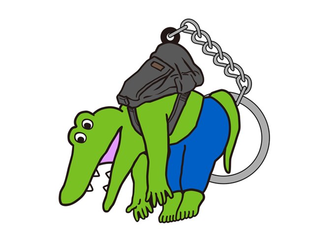 1825日以上生きるワニ 100日後に死ぬワニ ラバーキーホルダー 1825日以上生きるワニ 100日後に死ぬワニ ラバーキーホルダー