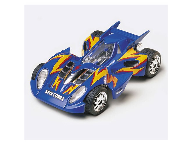 ミニ四駆　コブラ タミヤ、内部メカをメッキパーツでモデル化した「スピンコブラ