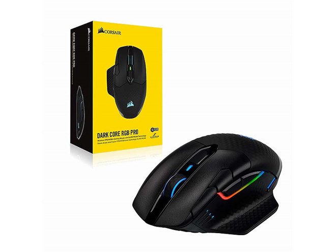 Corsair、18000dpiのワイヤレスゲーミングマウス「DARK CORE RGB PRO