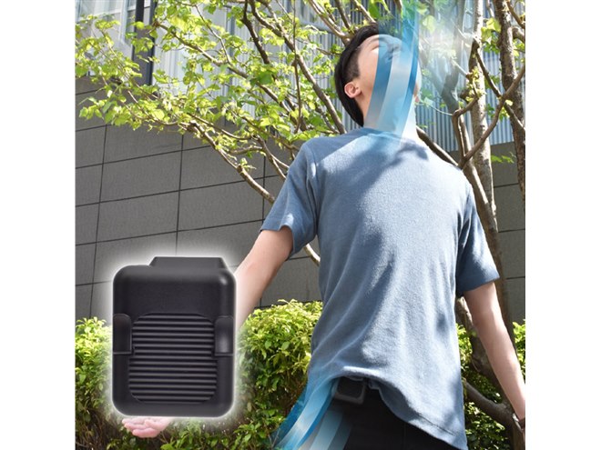 サンコー、ズボンやベルトに取り付けられる小型扇風機「腰ベルト