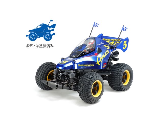 タミヤ、メタリックブルーで塗装済みの「1/10RC コミカル