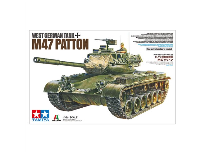 ドイツ連邦軍仕様の「M47パットン」1/35模型、M2重機関銃/ジェリカン