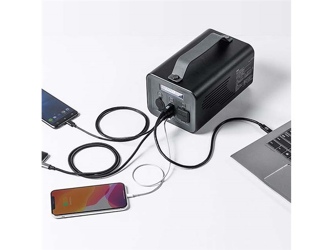 サンワ、コンセントなど4種類の出力に対応したポータブル電源「700
