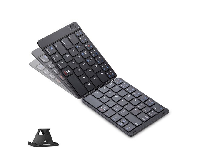 iClever Bluetoothキーボード 折りたたみ式 二つ折り スタンド一体型 軽量 薄型 ワイヤレスキーボード iPad iPhone用 iOS/Android/Windows ヤマダモール | iClever キーボード bluetooth USB接続 ワイヤレス