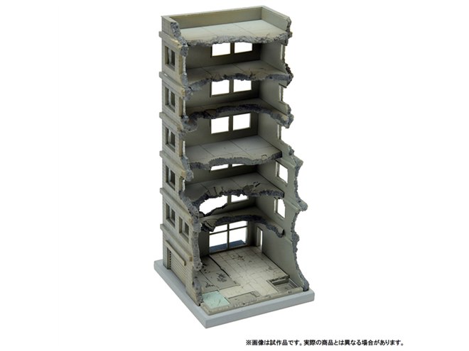 タカラトミー、“1/144プラモ”にぴったりな「破壊された工場」「破壊