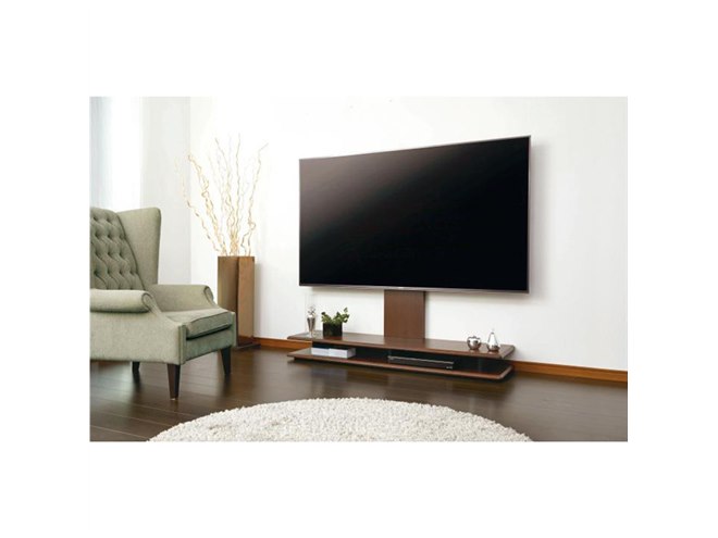 ヤマダ電機、“壁かけテレビのような浮遊感と収納”を両立させたスタンド