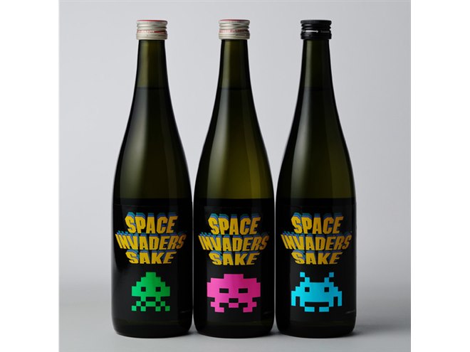 スペースインベーダー」が日本酒で登場、「イカ」「タコ」「カニ」の3