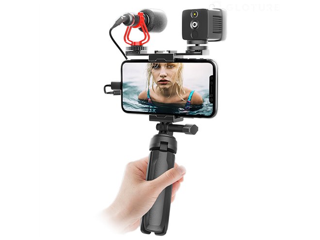 最長695mmの延長ポール付きスマホ撮影セット「MOZA Vlog キット