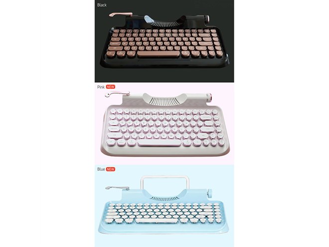 【knewkey】タイプライターキーボード ピンク Amazon | Camiysn タイプライタースタイル メカニカルゲーミング