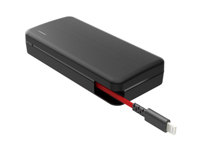 ドン・キホーテ、ケーブル一体型モバイルバッテリー「巻取左衛門 蓄電