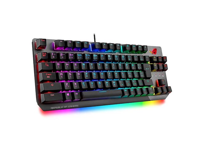 ASUS、Xccurateデザインを採用したゲーミングキーボード「ROG Strix