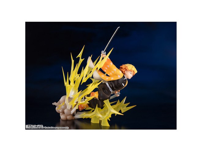 クリア彩色を施した“雷の呼吸”付き「フィギュアーツZERO 我妻善逸