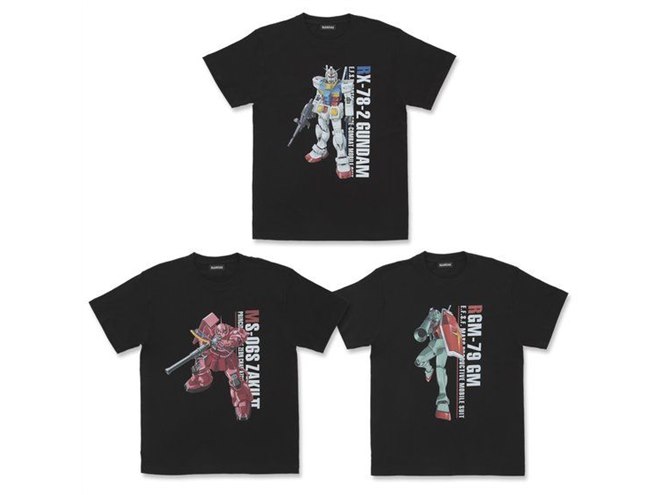 機動戦士ガンダム」フルカラーTシャツにVer.2.0登場、MSを大胆に
