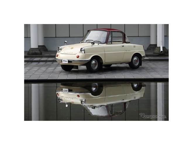 マツダモータース100周年記念ミニカー(R360クーペ) mazda マツダ 100周年記年 クーぺ R360 1/43 ミニカー モチーフはR360