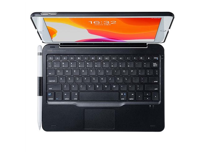 【新品】サンワ iPad10.2 キーボードケース Bluetooth サンワ、10.2型iPad用のタッチパッド内蔵Bluetoothキーボード